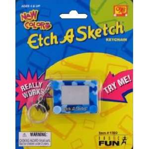   Blue Camouflage Etch A Sketch Key Chain by Basic Fun