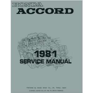  1981 HONDA ACCORD Shop Service Repair Manual Book 