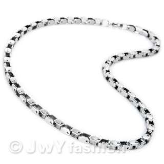 5MM 21 MENS 316L Silver Stainless Steel Necklace Links Chain vj930 