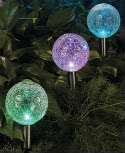 Yard Art ~ LED Solar Globes Garden Stakes Set ~ Choice  