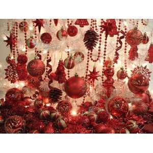   Pack of Shatterproof Red & Gold Christmas Ornaments