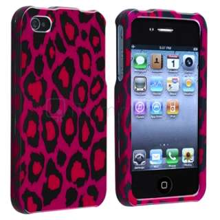 Accessory For iPhone 4 4S 4G 4GS HD Colorful+Pink Hard Leopard Skin 