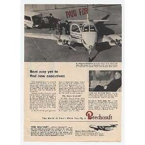  1963 Beechcraft Baron Airplane Find New Executives Print 