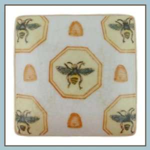  Honey Bee Medalion Porcelain Square Box