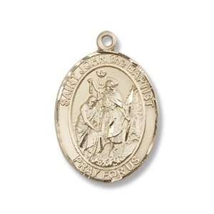  14kt Gold St. John the Baptist Medal Jewelry