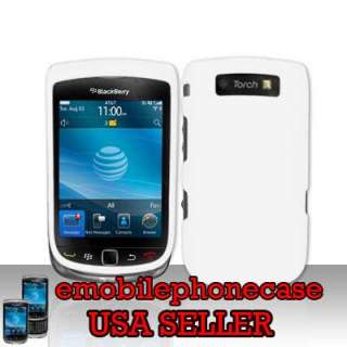 White Snap On Hard Case Cover Blackberry Torch 9800  