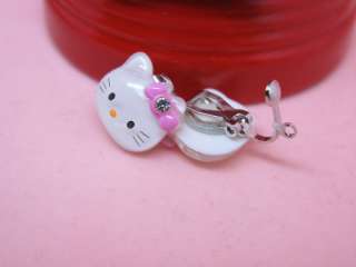 Kids Very Lovely Hello Kitty Head Clip On Earrings  