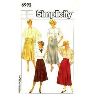  Simplicity 6992 Sewing Pattern Front Wrap Skirts Size 16 