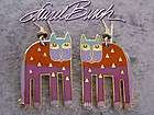 laurel burch vintage alexanders animal cat earrings one day shipping