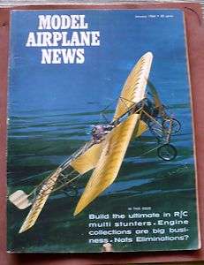 VINTAGE MODEL AIRPLANE NEWS JANUARY 1964 BLERIOT X 1  