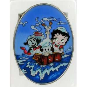  Betty Boop Stained Glass Art Row Your Boat Nursery Rhyme 