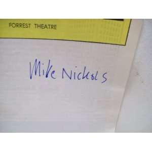  Nichols, Mike Playbill Signed Autograph Annie 1980 Sports 