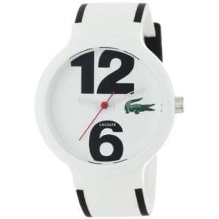 Lacoste Mens 2010542 GOA White with Black Edging Strap Watch 