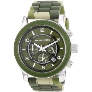  Kors Mens MK8168 Sport Chronograph Camo Strap Green Dial Watch 