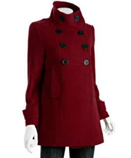 Marc New York rouge wool cashmere funnel collar coat   up to 