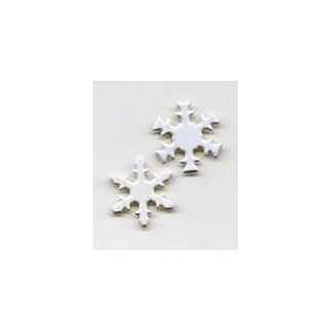   Impressions Painted Metal Paper Fasteners, 50/Pkg, White   Snowflakes