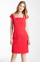 Adrianna Papell Square Neck Textured Jacquard Dress $118.00