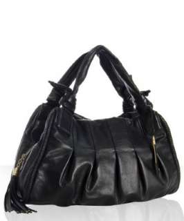 Cole Haan black leather Phoebe large triple zip satchel   up 