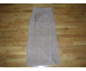ESCADA SPORT long camel suede skirt.Front has side slit and back has 