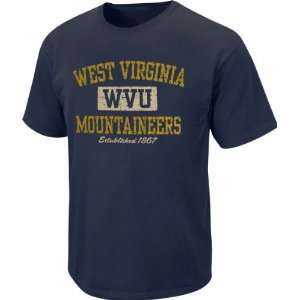  West Virginia Mountaineers Established Pigment Dye T Shirt 