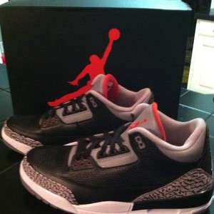 Nike Air Jordan III 3 Retro black   cement 136064 010 size 10  