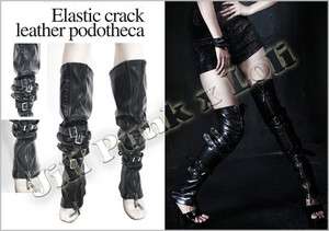 Gothic punk Sexy Heavy Metal Tron Legacy Bio Gladiator Leather leg 