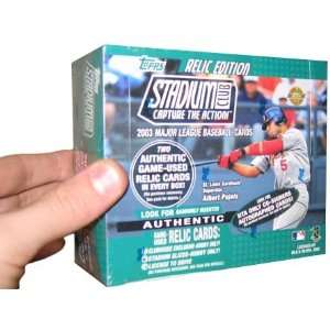 2003 Topps Stadium Club Relic Edition Baseball Retail Box 