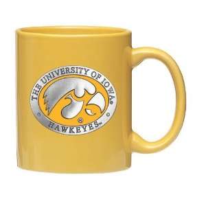  University of Iowa Yellow Ceramic Coffee Mug 15oz Sports 