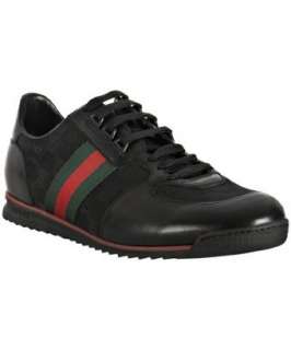 Gucci black GG canvas leather trim sneakers  