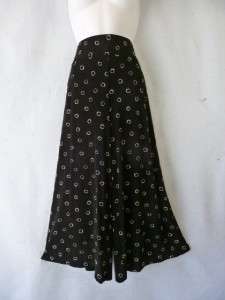 Rare CHICOS TRAVELERS Artsy B&W Black Palazzo Pants Split Skirt~Wide 