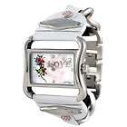 Ed Hardy Silver/White VI RS Victoria Rose Womens Watch
