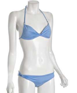 Shimmi periwinkle Blondie knotted halter bikini   