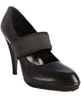 Tods black leather Pointy elastic strap pumps   