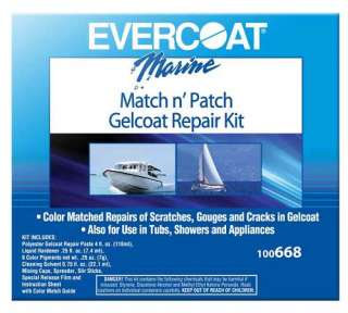 Evercoat match n Patch Gelcoat Repair Kit 100668  