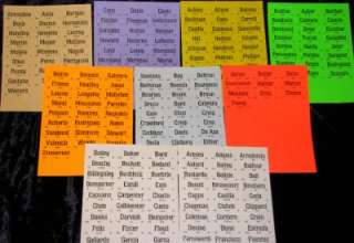 65x1 Fantasy Baseball Labels Draft Board Kit (14T/25R) Draftboard 