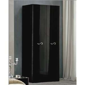  Modern 2 Door Wardrobe in Black Made in Italy 33B117