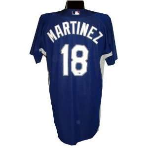 Ramon Martinez #18 2007 Dodgers Game Used Batting Practice Blue Jersey