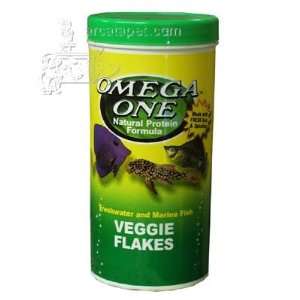    Omega One Floating Veggie Flakes Fish Food 2.2 ounce