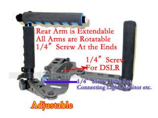 Adjust to use as one hand DV/Camera set,it can suit the way you 