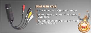 CCTV Mini USB DVR Video Audio Recorder Card Adapter SKU# DVR DC7101 