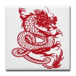  Tile Coaster (Set 4) Chinese Dancing Dragon Everything 