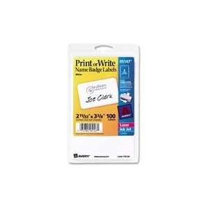 100/PK, White   Sold as 1 PK   Name badges are ideal for conferences 