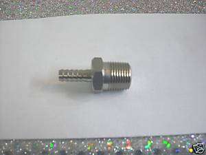 Stainless Fitting Pipe Barb Adapter 3/8 NPT x 3/8 Barb  