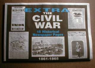   NEWSPAPERS w Display Headlines 1861 1865 Ft Sumter to Lee Surrender