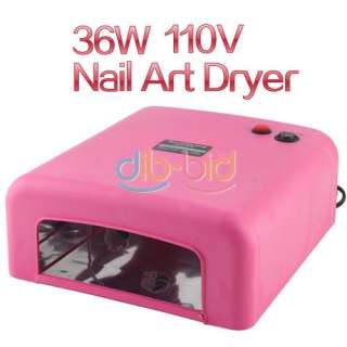 New 36W 110V Nail Art UV Salon Gel Curing Tube Light Dryer 4 X 9W Lamp 