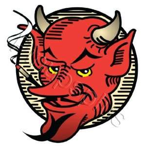  Vintage 50s Style Devil head Decal S329 Musical 