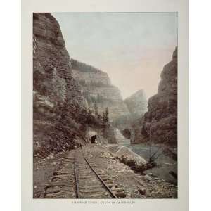  1893 Print Shoshone Tunnel Canyon Grand River Colorado 