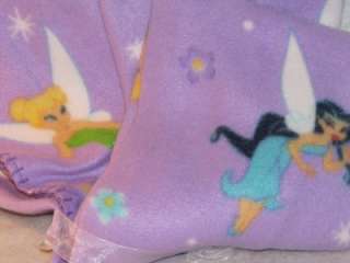 NEW Disney Fairies TINKERBELL Purple Soft Fleece Toddler Blanket 
