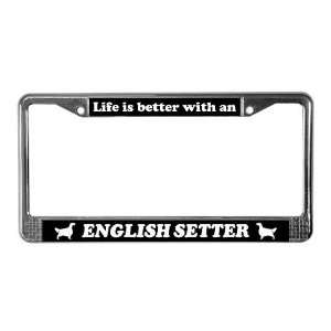 English Setter Pets License Plate Frame by 