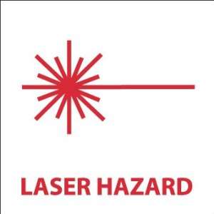Laser Hazard (W/Graphic), 7X7, Adhesive Vinyl  Industrial 
